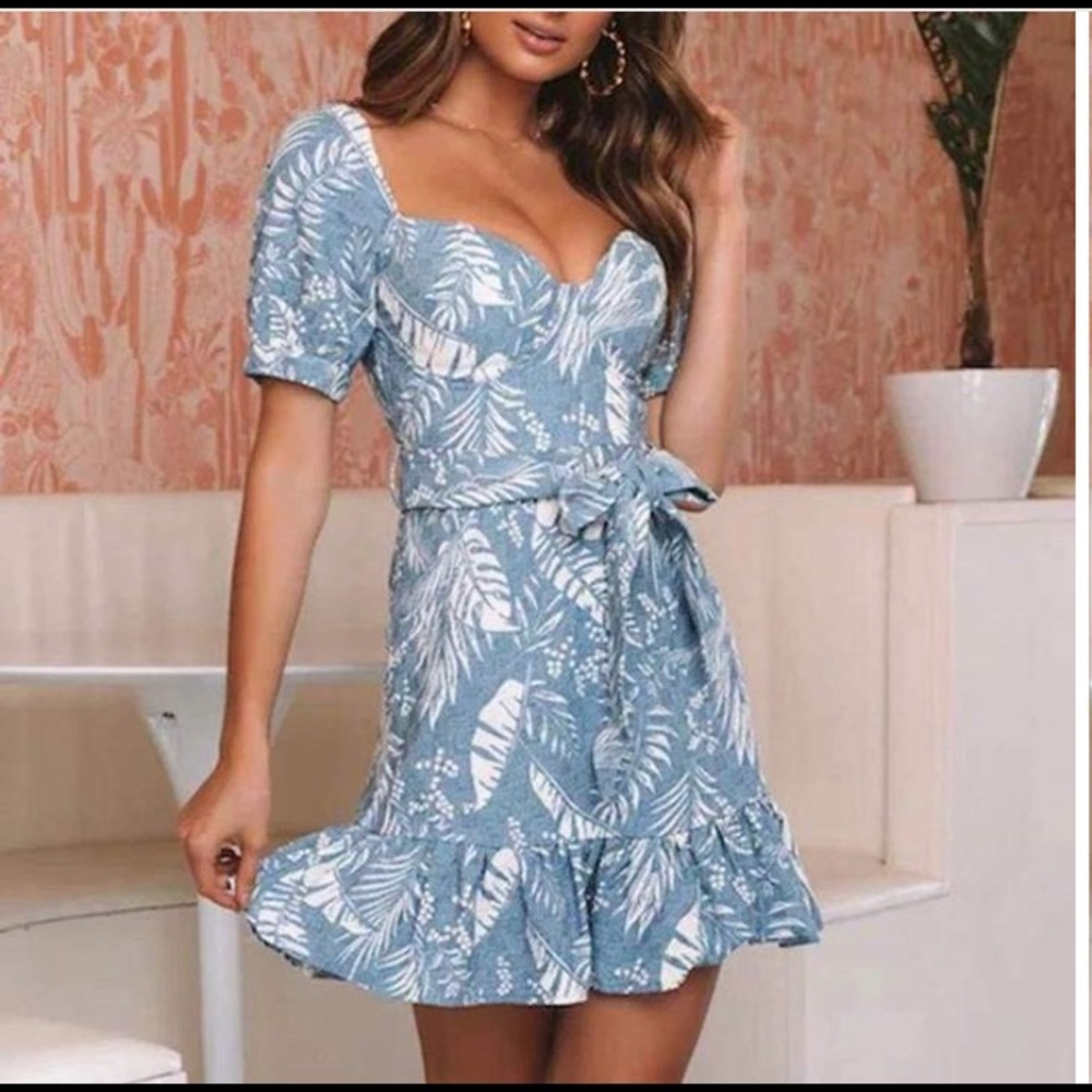 Sonja Morgan lea tropical dress Reformation look